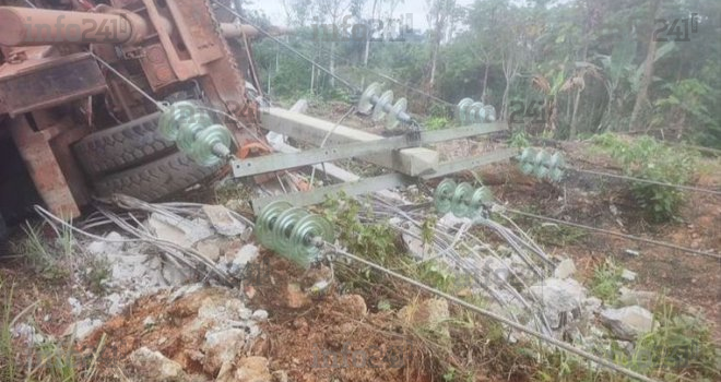 Coupure d’électricité sur l’axe Kango-Lambaréné après un accident impliquant un camion