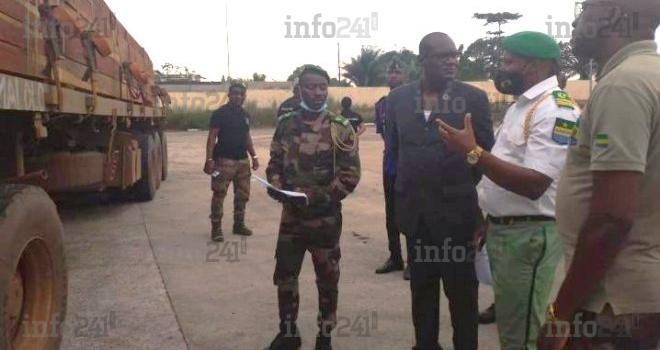 Le ministre délégué Michel Stéphane Bonda en visite de terrain à Kango et à Ntoum